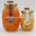 500ML &1000ML big round airtight glass canned food jar glass canning jar with metal cap wholesale